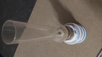 Prachtige  olielamp in delfs blauw beschikbaar voor biedingen