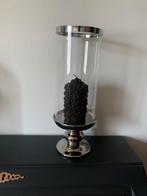 Zwarte kaars in stolp, Ophalen of Verzenden, Zo goed als nieuw, Kaars