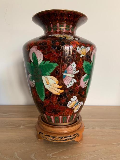 Chinese cloison vaas - gratis levering in België, Antiek en Kunst, Curiosa en Brocante, Ophalen of Verzenden