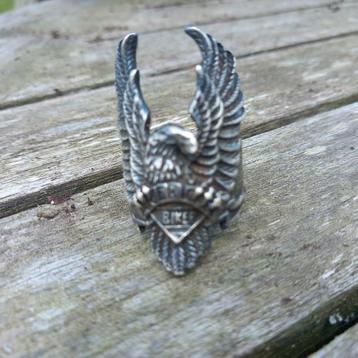 USA BIKER SILVER RING 1987 g&a beschikbaar voor biedingen