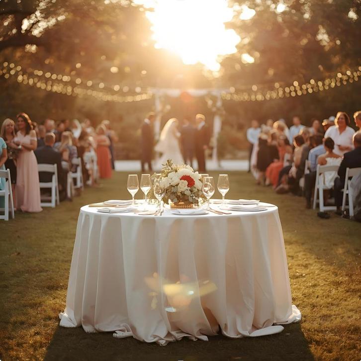 Verhuur van ronde tafels van 120 cm + verzending, Hobby en Vrije tijd, Feestartikelen | Verhuur, Nieuw, Ophalen of Verzenden