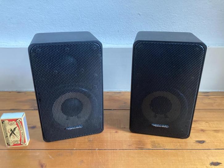 Boekenkast boxjes mini 40 watt 8 ohm ophang speakertjes, Audio, Tv en Foto, Luidsprekerboxen, Zo goed als nieuw, Front, Rear of Stereo speakers