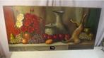Mooi Geschilderd Werk 'Bloemen Fruit en Potten' De Brabanter, Antiek en Kunst, Kunst | Schilderijen | Klassiek, Ophalen of Verzenden