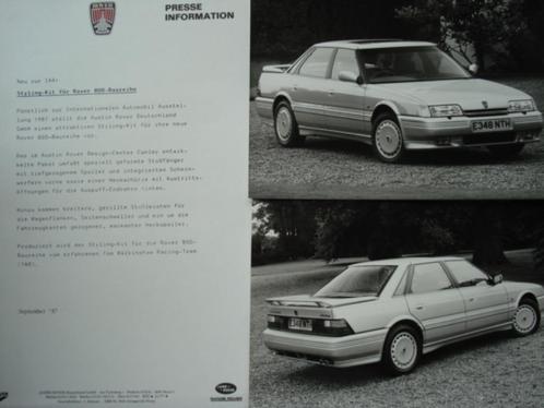 Rover 800/200/TWR 1987 Brochure photos de presse LOT, Livres, Autos | Brochures & Magazines, Utilisé, Autres marques, Envoi