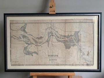 Oude landkaart van de Schelde 60x33 beschikbaar voor biedingen