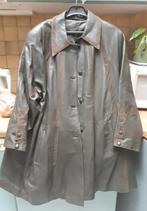 manteau femme en cuir brun souple taille 42, Comme neuf, Brun, Taille 42/44 (L), Enlèvement