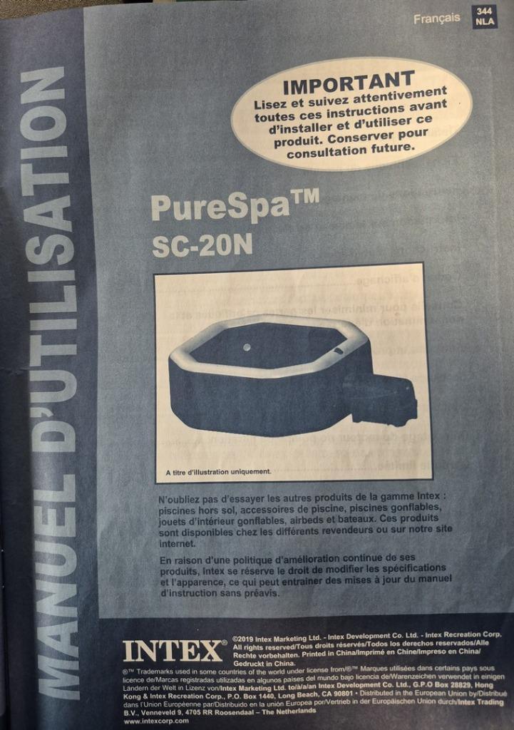 Intex PureSpa Jet & Bubbles Carbon 6 personen, Tuin en Terras, Bubbelbaden en Hottubs, Gebruikt, Opblaasbaar, Afdekzeil, Grondzeil