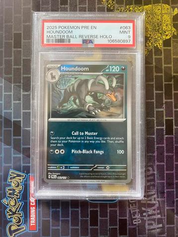 Houndoom master ball psa9, Enlèvement ou Envoi, Comme neuf