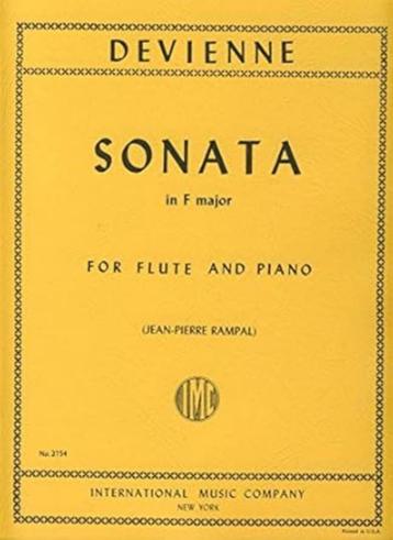 F. Devienne Sonate in F majeur voor fluit + piano beschikbaar voor biedingen