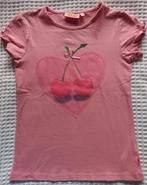 Roze T-shirt kersenprint maat 140, Kinderen en Baby's, Kinderkleding | Maat 140, Meisje, Ophalen of Verzenden, Zo goed als nieuw