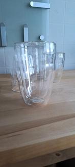 Bodum verres 2 grand 2 petit neuf à saisir ️️↙️, Ophalen, Glas of Glazen, Nieuw, Glas