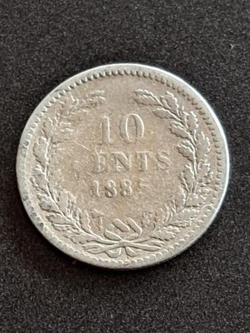 1885 Nederland 10 cent zilver Willem III beschikbaar voor biedingen