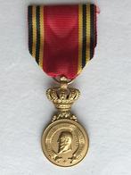 medaille Ex Sous Offr. Leopld II, Verzamelen, Militaria | Algemeen, Ophalen of Verzenden, Landmacht, Lintje, Medaille of Wings