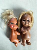 Duo poupées vintages 70's (13cm), Verzamelen, Poppen, Gebruikt, Ophalen of Verzenden, Pop