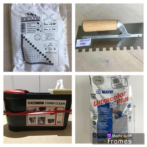 Croisillons, spatule, combi clean, joint de ciment, Doe-het-zelf en Bouw, Tegels, Zo goed als nieuw