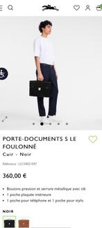 Nieuwe Longchamp-aktetas, Ophalen, Zo goed als nieuw, Zwart, Leer