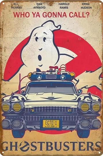 Metalen reclamebord Ghostbusters- retro vintage mancave new beschikbaar voor biedingen