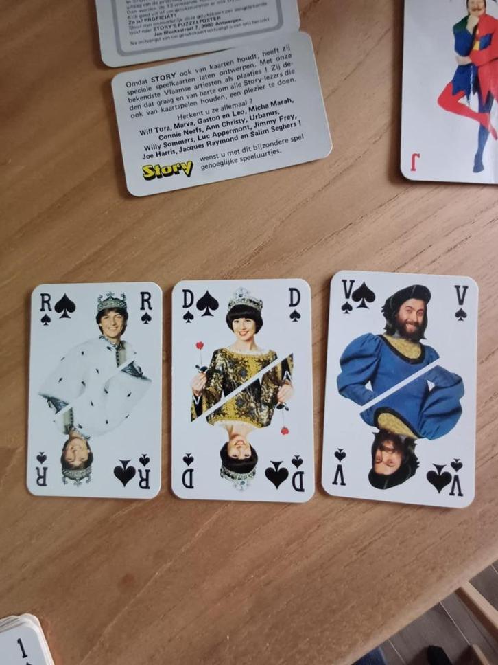 Vintage speelkaarten Tijdschrift Story met BV's zie beschrij, Verzamelen, Speelkaarten, Jokers en Kwartetten, Gebruikt, Speelkaart(en)