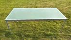 terrastafel A luminium  + glazen bovenblad 1.95m x 0.9m, Tuin en Terras, Tuintafels, Ophalen, Gebruikt, Aluminium