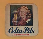 Meiresonne Celta-pils vintage bierviltje, Collections, Autres marques, Sous-bock, Utilisé, Enlèvement ou Envoi