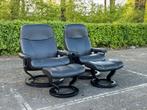 Stressless relax fauteuils met voetenbankjes, Huis en Inrichting, Ophalen of Verzenden, Zo goed als nieuw