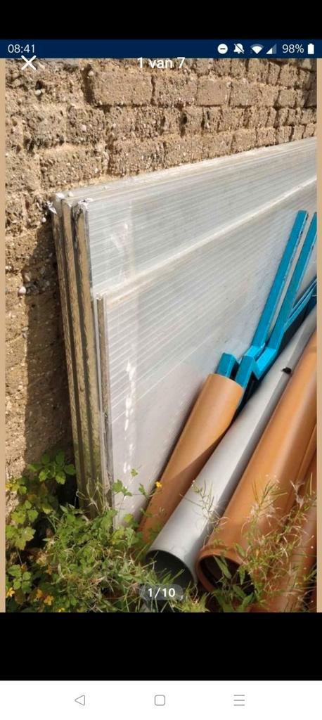 Volledig polycarbonaat dak inclusief profielen, Doe-het-zelf en Bouw, Platen en Panelen, Zo goed als nieuw, Ophalen