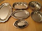 Inox serveerschalen 18/10 – 6 stuks, Ophalen of Verzenden, Gebruikt, Inox, Overige typen