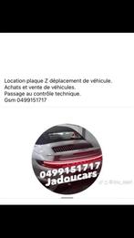 Location plaque z, Services & Professionnels, Location | Auto & Moto