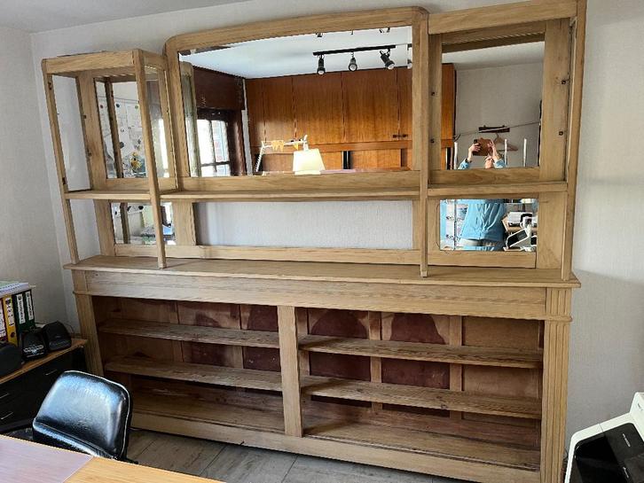 Schitterende oude toogkast met spiegels, Huis en Inrichting, Kasten | Wandmeubels, Gebruikt, 200 cm of meer, 250 tot 300 cm, 25 tot 50 cm