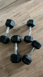 Hexa dumbells 5kg en 10kg, Sport en Fitness, Ophalen, Zo goed als nieuw, Benen, Dumbbell