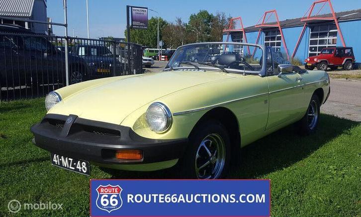 MG MGB Cabriolet | 1976 | Route 66 Auctions, Auto's, Oldtimers, Bedrijf, Te koop, MG, Benzine, Overige carrosserie, Handgeschakeld