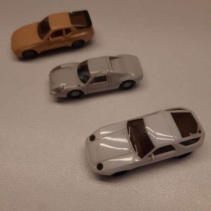 3 PORSCHE 1/87 HO-scale HERPA en WIKING autootjes. PERFECT, Hobby en Vrije tijd, Modelauto's | 1:87, Zo goed als nieuw, Auto, Herpa