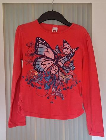 Blouse rose papillon pour enfant