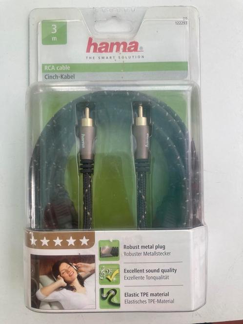 Hama 5-sterren RCA/Cinch audiokabel van 3 meter negen!, Audio, Tv en Foto, Audiokabels en Televisiekabels, Nieuw, Ophalen of Verzenden