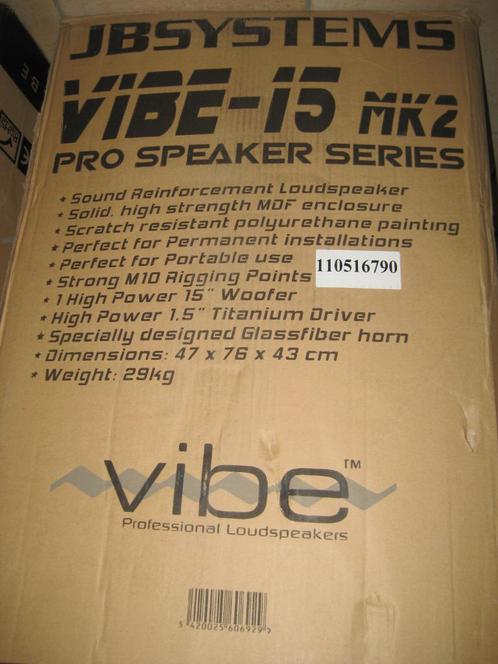 Vibe 15 mk2 luidspreker stockopruiming!!!PRIJS PER STUK!, Audio, Tv en Foto, Luidsprekerboxen, Gebruikt, Front, Rear of Stereo speakers