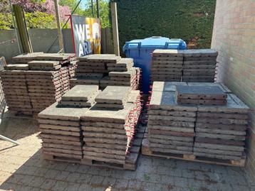 Rubber tegels 80m2, Ophalen, Gebruikt, Overige typen, Rubber