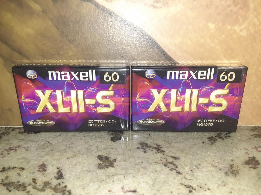 MAXELL XLII-S, IEC TYPE II, Chrome, 60min, High Position, Ophalen of Verzenden, Nieuw in verpakking, 2 t/m 25 bandjes, Onbespeeld
