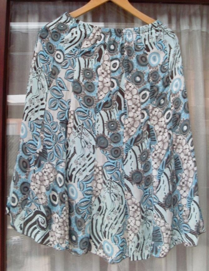 Rok met blauwe motief maat M, Kleding | Dames, Rokken, Gedragen, Maat 38/40 (M), Blauw, Ophalen of Verzenden