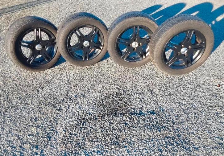 Jantes en alliage avec des pneus été 185/55-14 pour Opel, Auto-onderdelen, Banden en Velgen, Banden en Velgen, Zomerbanden, 14 inch