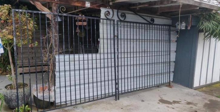 metalen poort 4meter breed, Jardin & Terrasse, Clôtures de jardin, Utilisé, Autres types, Fer, Enlèvement