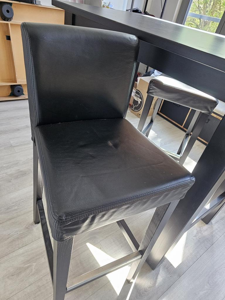 Hoge tafel met stoelen, Huis en Inrichting, Tafels | Statafels, Ophalen, Zo goed als nieuw