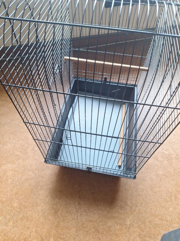 GROTE vogel kooi zwart, Ophalen, Gebruikt, Metaal, Vogelkooi
