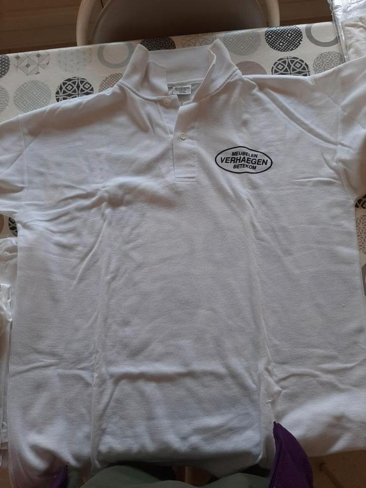 Polo blanc L — Meubelen Verhaegen Betekom logo, Vêtements | Hommes, T-shirts, Taille 52/54 (L), Blanc, Enlèvement ou Envoi