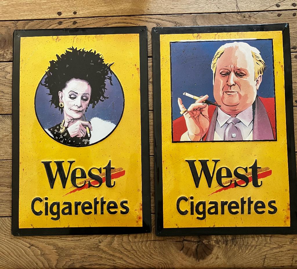 Cigarettes WEST, Enlèvement ou Envoi, Comme neuf, Panneau publicitaire