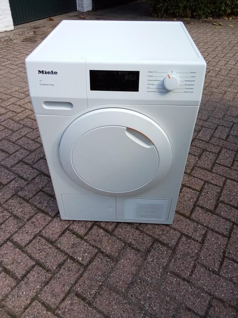 Jonge zuinige Miele T1 warmtepompdroger, Enlèvement ou Envoi, Comme neuf, Chargeur frontal, Moins de 85 cm