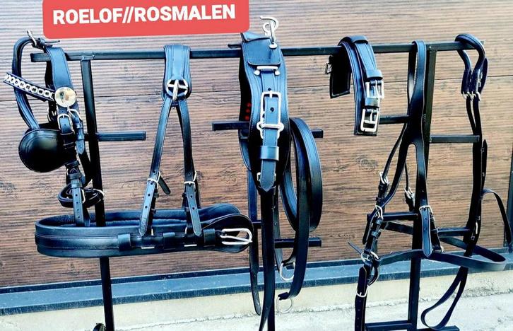 🔴NIEUW ZWART GOED STERK COB-FULL 1 SPAN TUIG 375 €  🔴, Dieren en Toebehoren, Paarden en Pony's | Hoofdstellen en Tuigage, Ophalen of Verzenden