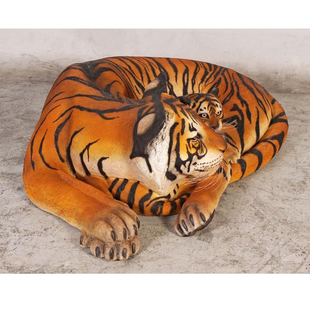 Tigre 126 cm - statue de tigre avec petit, Enlèvement, Neuf