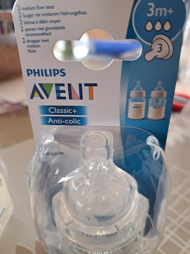 Nieuwe spenen voor papfles, Ophalen