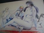 aquarel naakt academie schetsavond Juliaan Buysse 1982, Enlèvement