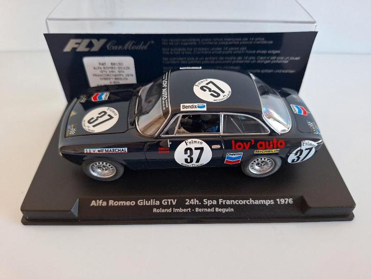 Fly Alfa Romeo Giulia GTV schwarz #37 88150  Zeldzaam Model, Kinderen en Baby's, Speelgoed | Racebanen, Nieuw, Racebaan, Elektrisch